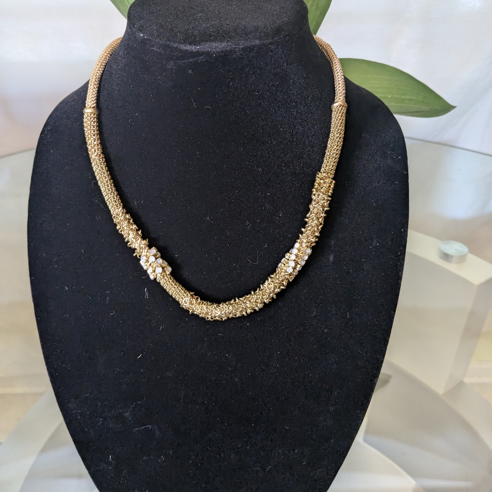 Chico's Elegant Gold and White Necklace